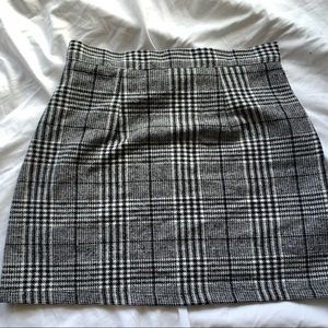 Plaid Knit Skirt